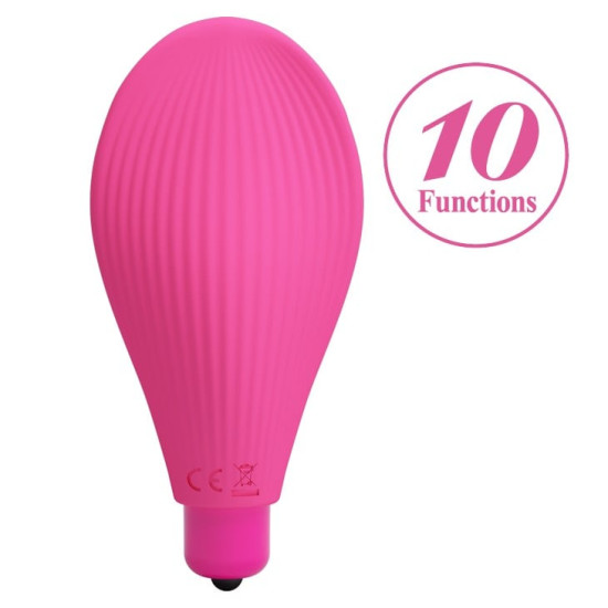 10 Fonksiyonlu Silikon Klitoral Uyarıcı Vibratör - Nicole (Pembe)