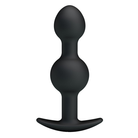 10,4 cm Çift Bilyeli Boğumlu Silikon Anal Plug