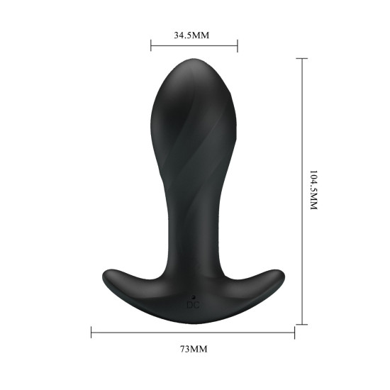 12 Fonksiyon 10,4 cm Titreşimli Silikon Anal Plug