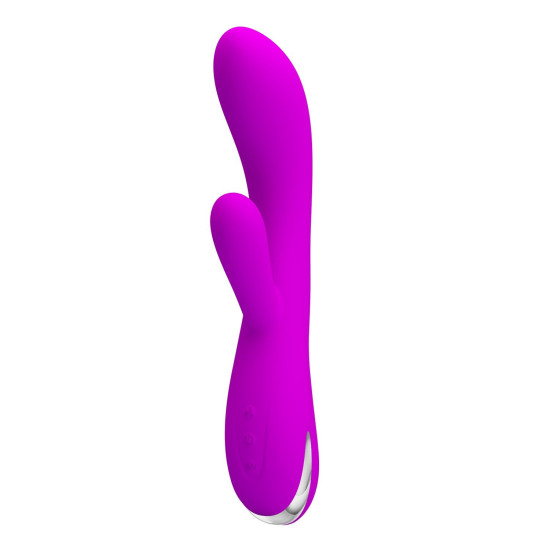 12 Fonksiyonlu Isıtmalı USB Şarjlı Çift Uçlu Rabbit Vibratör - Wilbur