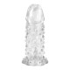 13,5 cm Klitoral Uyarıcılı Tırtıklı Penis Kılıfı