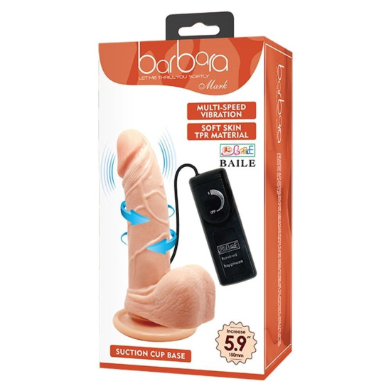 15 cm Gerçekçi Titreşimli 360° Oynar Başlı Dildo Vibratör Penis