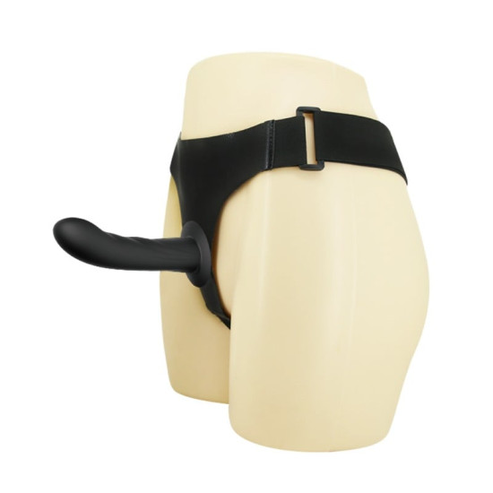 16,8 cm İçi Dolu Siyah Belden Bağlamalı Strap-On Dildo