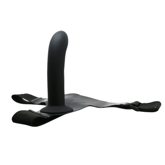 16,8 cm İçi Dolu Siyah Belden Bağlamalı Strap-On Dildo