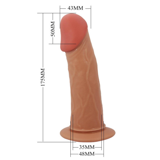 17,5 cm Belden Bağlamalı İçi Boş 5 cm Dolgulu Strapon Penis – Stark