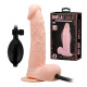 19 cm Pompalı Büyüyen Realistik Penis Anal Vajinal Dildo + Kemer + Kayganlaştırıcı Hediyeli