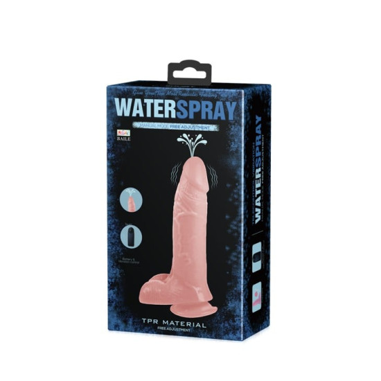19,3 cm Su Fışkırtmalı Realistik Titreşimli Penis Anal Vajinal Dildo Mastürbatör