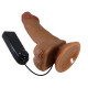 19,4 cm Çift Katmanlı Gerçekçi Titreşimli Dildo Vibratör Penis - Zebulon