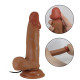 19,4 cm Çift Katmanlı Gerçekçi Titreşimli Dildo Vibratör Penis - Zebulon