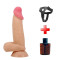 19,4 cm Çift Katmanlı Kıkırdak Yapılı Gerçekçi Belden Bağlamalı Dildo Penis - Duvall