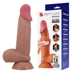 19,4 cm Çift Katmanlı Kıkırdak Yapılı Gerçekçi Melez Dildo Penis - Duvall