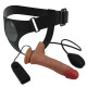 20 cm Belden Bağlamalı Titreşimli ve Boşalabilir Melez Strapon Penis – Oher
