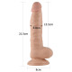 21.5 cm Realistik Vantuzlu Anal Vajinal Dildo Penis