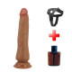 21 cm SoftSkin Melez Realistik Belden Bağlamalı Dildo Seti