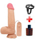 21,8 cm Kıkırdak Yapılı Çift Katmanlı Gerçekçi Titreşimli Belden Bağlamalı Dildo Penis - Cass