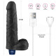 22.6 cm USB Şarjlı Yeni Nesil Realistik Titreşimli Zenci Dildo Penis