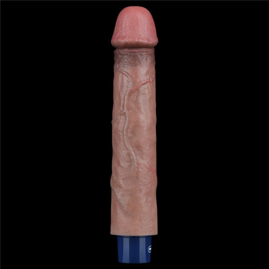 22.8 cm USB Şarjlı Yeni Nesil Realistik Testissiz Titreşimli Zenci Dildo Penis