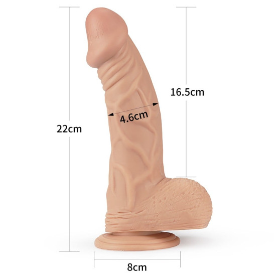 22 cm Realistik Vantuzlu Belden Bağlamalı Anal Vajinal Dildo Penis