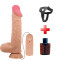 24 cm Kıkırdak Yapılı Çift Katmanlı Gerçekçi Titreşimli Belden Bağlamalı Dildo Penis - Sadik