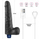 25.3 cm USB Şarjlı Yeni Nesil Realistik Titreşimli Zenci Dildo Penis