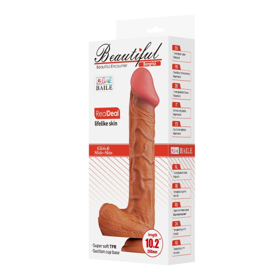 26 cm Ten Dokulu Gerçekçi Belden Bağlamalı Dildo Penis – Bergrisi