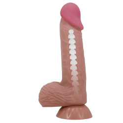 Belden Bağlamalı 20,6 cm Kıkırdak Yapılı Çift Katmanlı Gerçekçi Melez Dildo Penis - Lisle