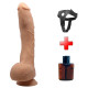 Belden Bağlamalı 27 cm Gerçekçi Kalın Dildo Penis - Jack