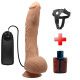 Belden Bağlamalı 27 cm Titreşimli Gerçekçi Kalın Dildo Penis - Jack