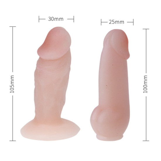 Belden Bağlamalı İçi Dolu 10cm Çift Strapon Penis