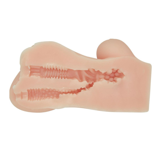 Büyük Göğüslü Ten Rengi Realistik Suni Vajina Anal Mastürbatör - Hannah