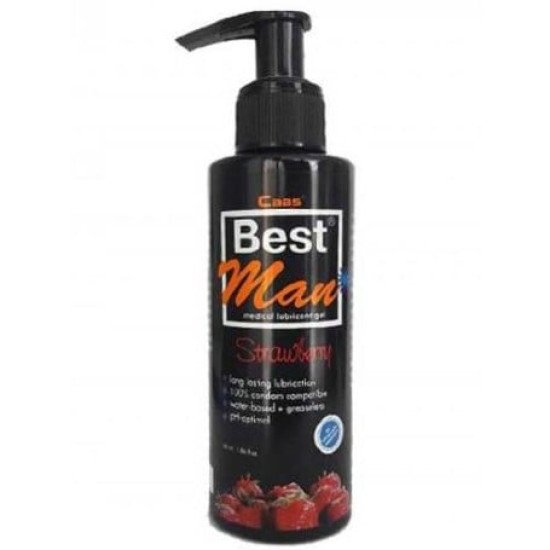 Cabs Best Man Su Bazlı Çilek Aromalı Kayganlaştırıcı Jel 150 ml