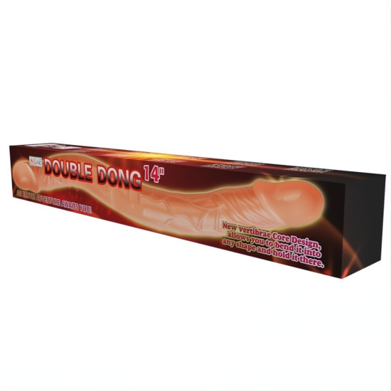 Double Dong Çift Taraflı İki Yönlü Esnek Dildo Kıkırdaklı Penis 36 Cm