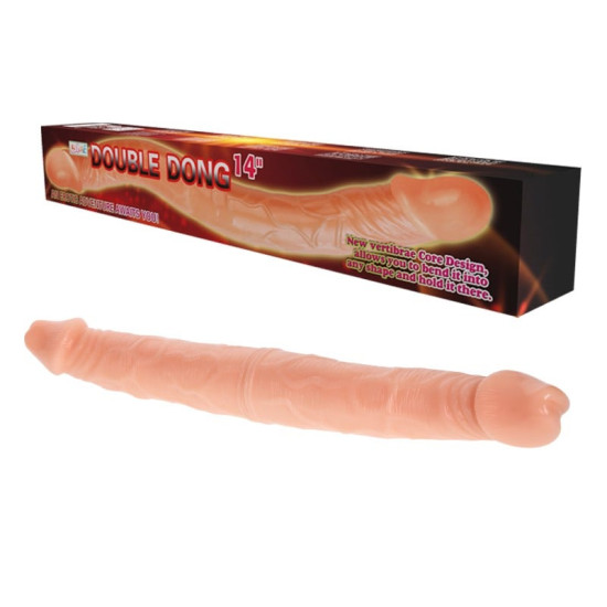 Double Dong Çift Taraflı İki Yönlü Esnek Dildo Penis 37 Cm