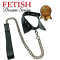 Fetiş Deri Boyun Tasması ve Zincir Seti – Siyah