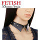 Fetiş Deri Boyun Tasması ve Zincir Seti – Siyah