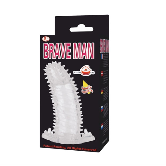 Klitoral Uyarıcılı Tırtıklı Şeffaf Penis Kılıfı