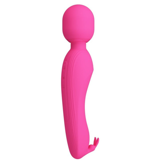USB Şarjlı Silikon Masaj Wand Vibratör - Curtis (Pembe)