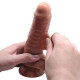 Yeni Nesil Çift Katmanlı 18,5 cm Belden Bağlamalı Realistik Titreşimli Dildo Penis